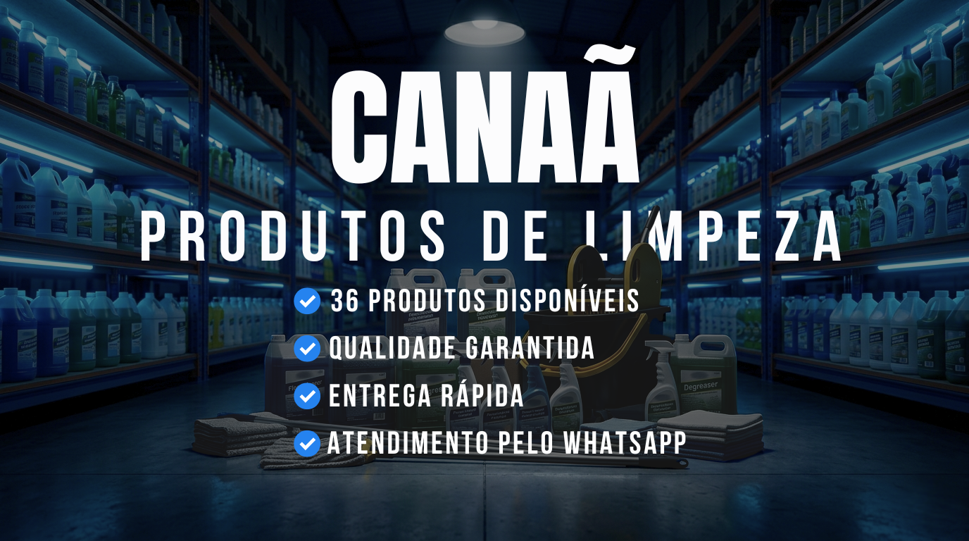 Canaã Produtos de Limpeza — 36 produtos, qualidade garantida, entrega rápida